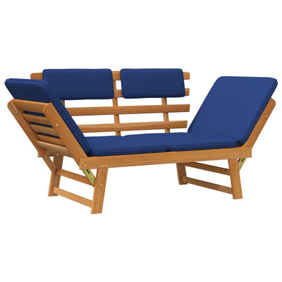 Dealsmate  Garden Bench with Cushions 2-in-1 190 cm Solid Acacia Wood