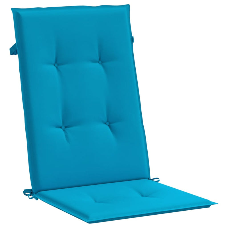 Dealsmate  Garden Highback Chair Cushions 6 pcs Blue 120x50x3 cm Fabric