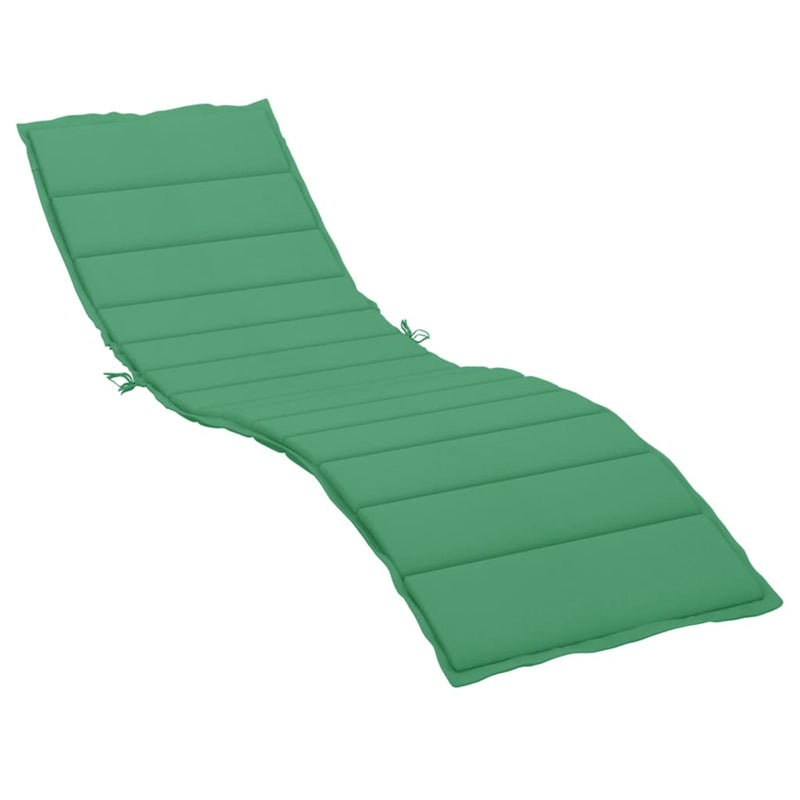 Dealsmate  Sun Lounger Cushion Green 200x60x3cm Oxford Fabric