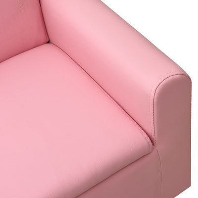 Dealsmate  Children Sofa Pink Faux Leather
