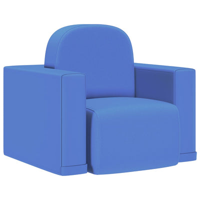 Dealsmate  2-in-1 Children Sofa Blue Faux Leather