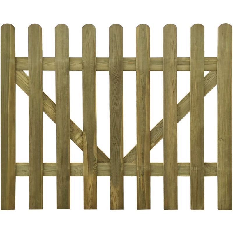 Dealsmate  Picket Fence Gate 2 pcs Impregnated Wood 300x120 cm