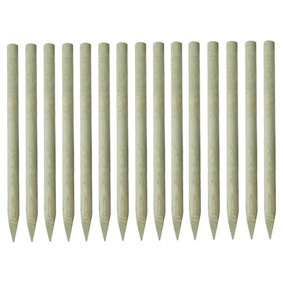 Dealsmate  Pointed Fence Posts 15 pcs Impregnated Pinewood 4x150 cm