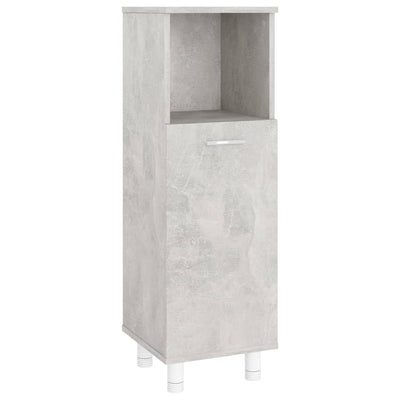 Dealsmate  4 Piece Bathroom Furniture Set Concrete Grey Engineered Wood