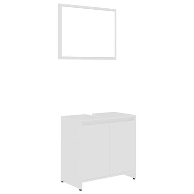 Dealsmate  3 Piece Bathroom Furniture Set White Chipboard