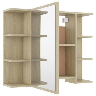 Dealsmate  3 Piece Bathroom Furniture Set Sonoma Oak Engineered Wood