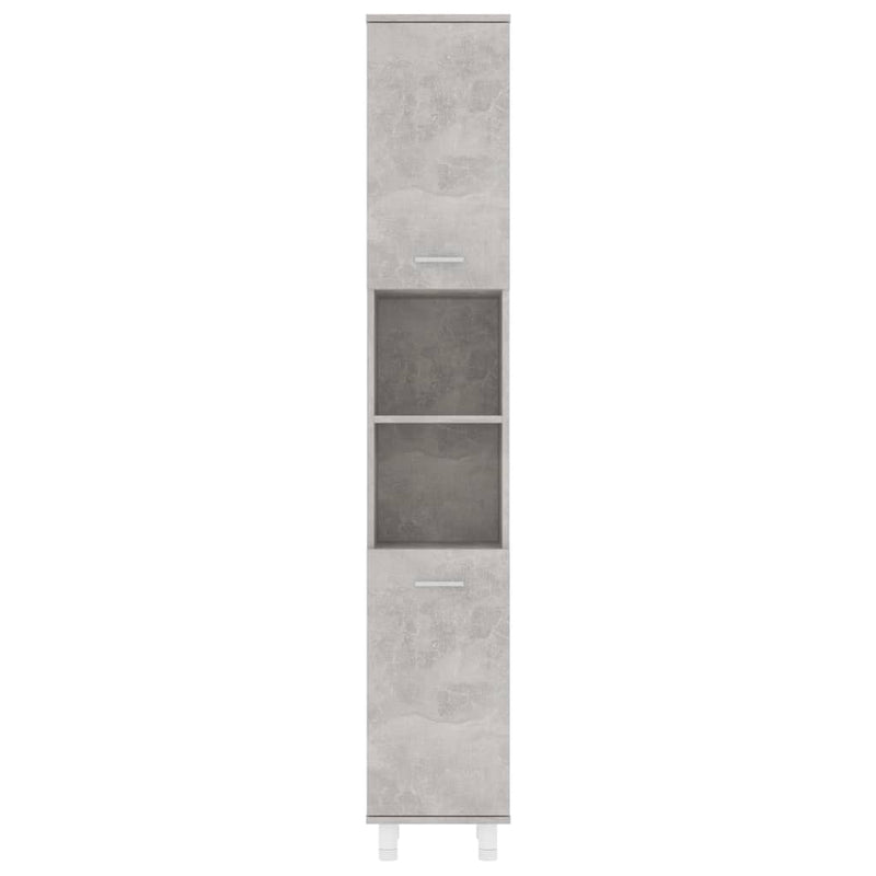 Dealsmate  3 Piece Bathroom Furniture Set Concrete Grey Engineered Wood