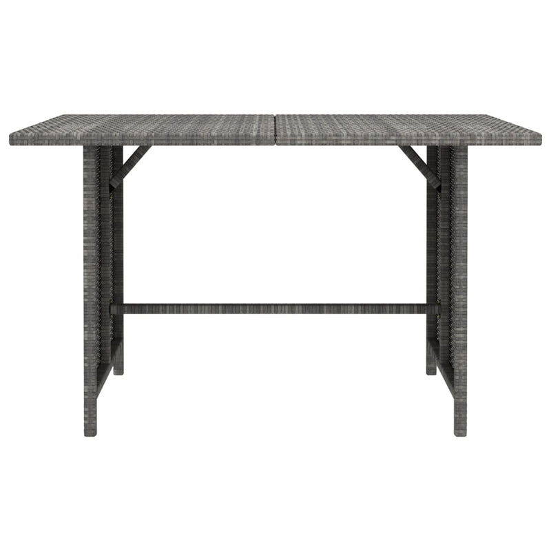 Dealsmate  Garden Dining Table Grey 110x70x65 cm Poly Rattan