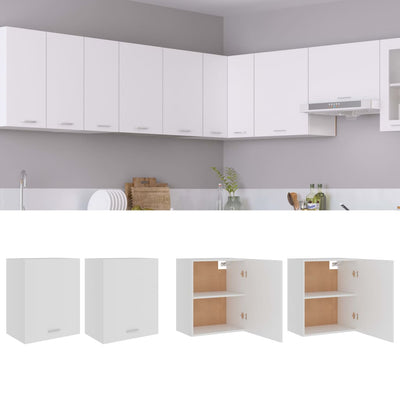 Dealsmate  Hanging Cabinets 2 pcs White 50x31x60 cm Engineered Wood