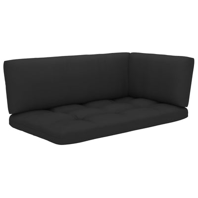 Dealsmate  Pallet Sofa Cushions 3 pcs Black