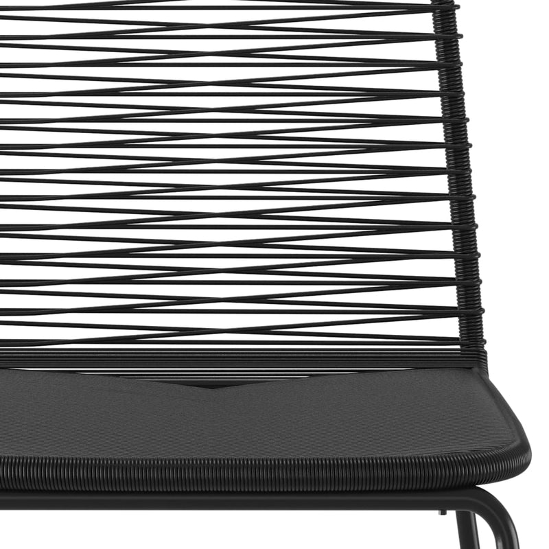Dealsmate  Outdoor Chairs 6 pcs Poly Rattan Black