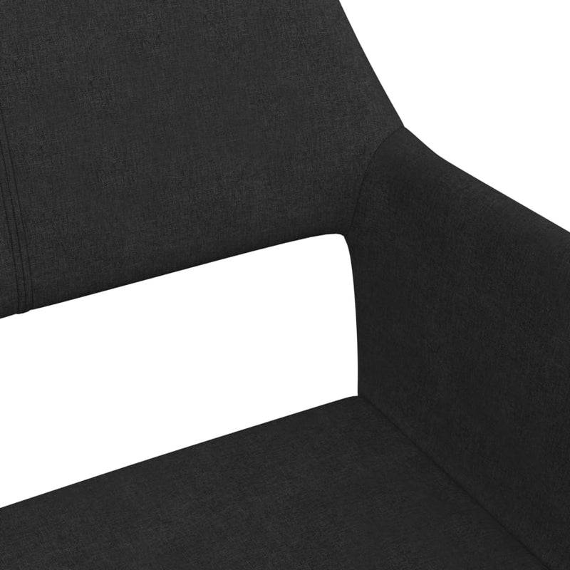 Dealsmate  Dining Chairs 4 pcs Black Fabric