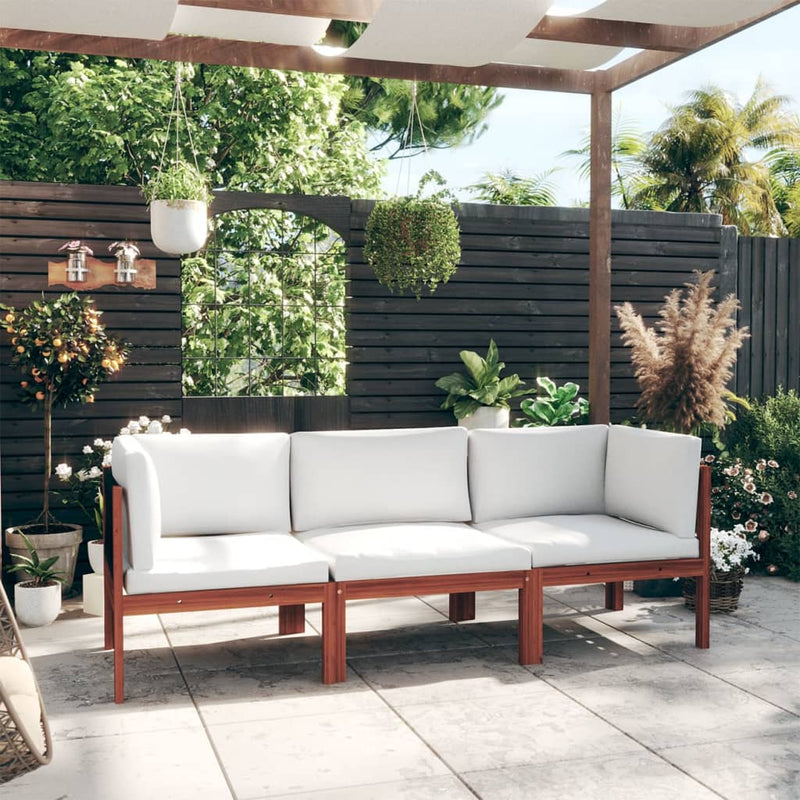 Dealsmate  3-Seater Garden Sofa with Cushion Solid Acacia Wood