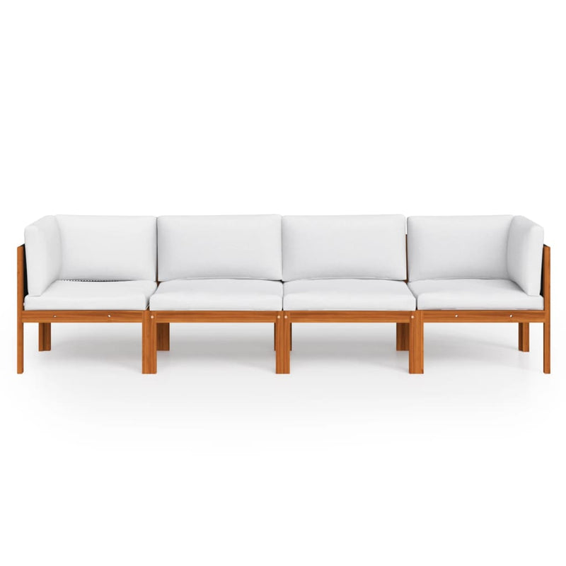 Dealsmate  4-Seater Garden Sofa with Cushion Solid Acacia Wood