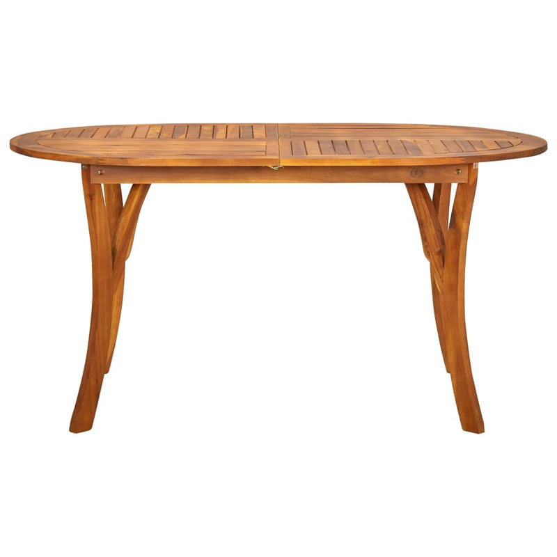 Dealsmate  5 Piece Garden Dining Set Solid Acacia Wood