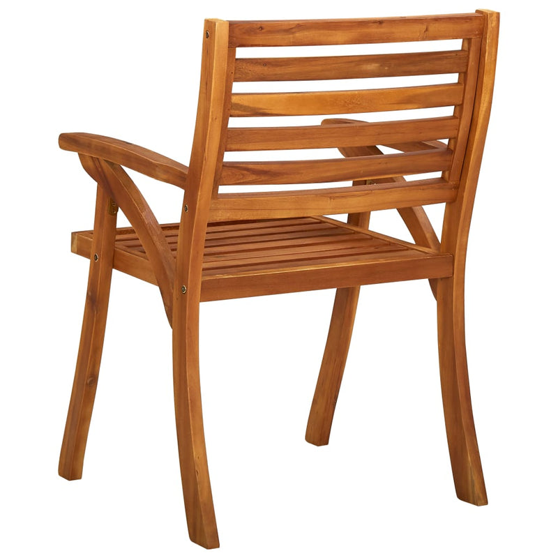 Dealsmate  5 Piece Garden Dining Set Solid Acacia Wood
