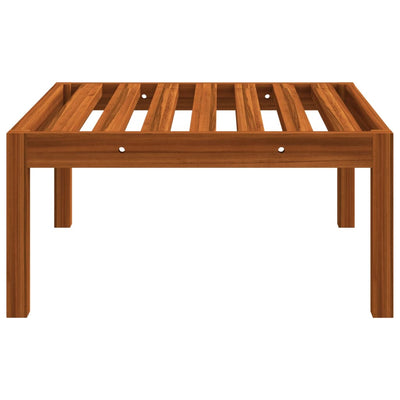 Dealsmate  Garden Footstool with Cushion Solid Acacia Wood