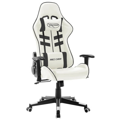 Dealsmate  Gaming Chair White and Black Artificial Leather