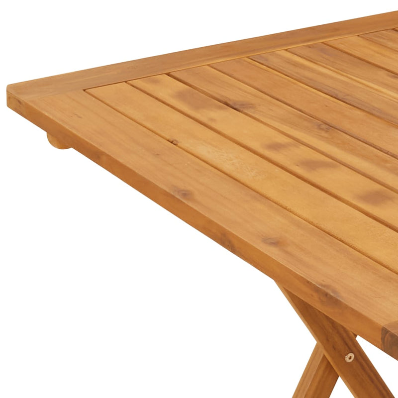 Dealsmate  Folding Garden Table 70x70x75 cm Solid Acacia Wood