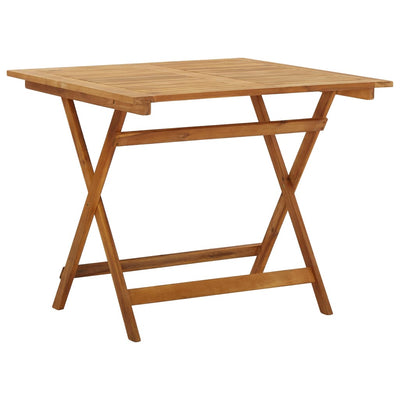 Dealsmate  Folding Garden Table 90x90x75 cm Solid Acacia Wood