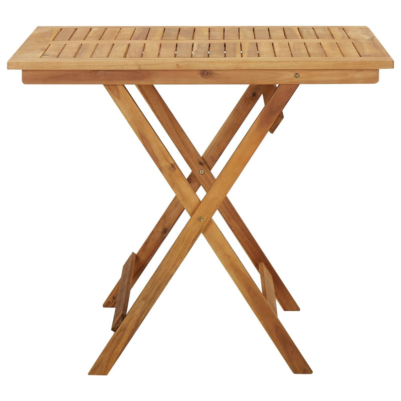 Dealsmate  Folding Garden Table 90x90x75 cm Solid Acacia Wood
