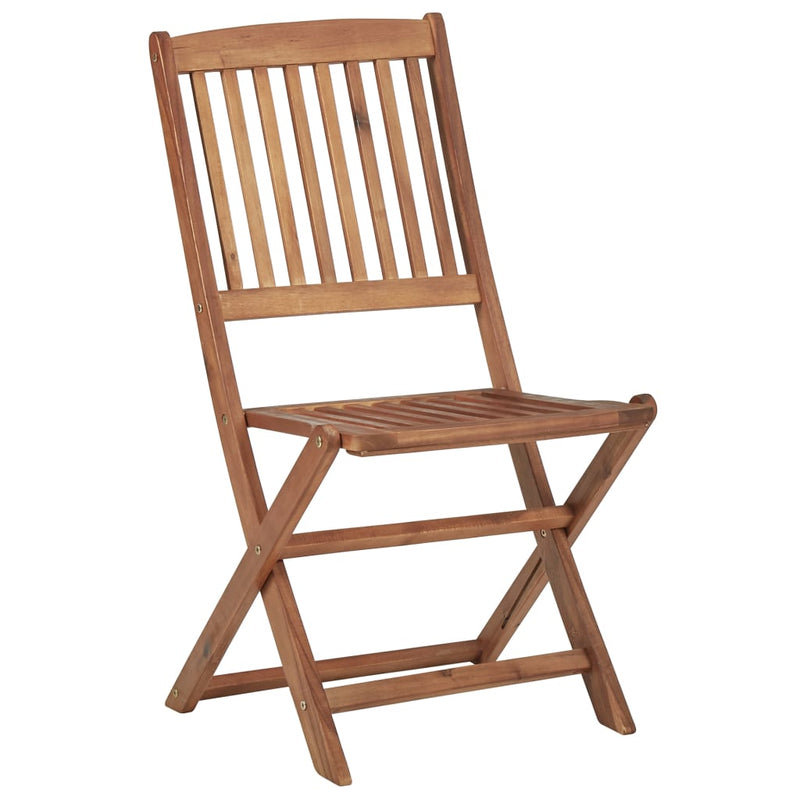 Dealsmate  Folding Outdoor Chairs 2 pcs Solid Acacia Wood