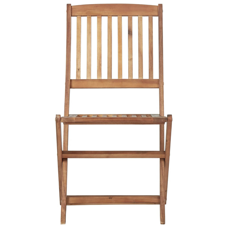 Dealsmate  Folding Outdoor Chairs 2 pcs Solid Acacia Wood
