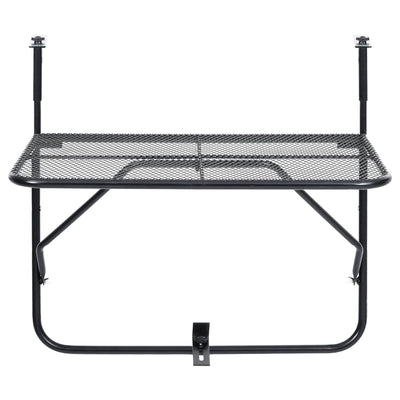 Dealsmate  Balcony Table Black 60x40 cm Steel