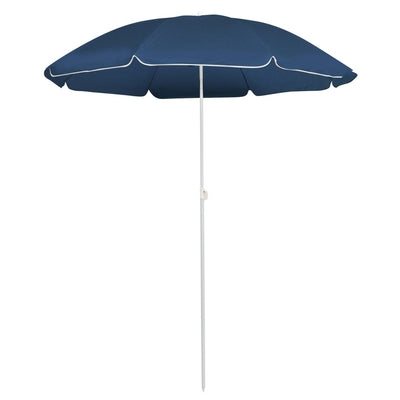 Dealsmate  Outdoor Parasol with Steel Pole Blue 180 cm