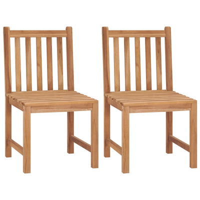 Dealsmate  Garden Chairs 2 pcs Solid Teak Wood