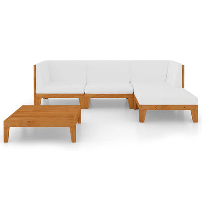 Dealsmate  5 Piece Garden Lounge Set with Cushions Solid Acacia Wood