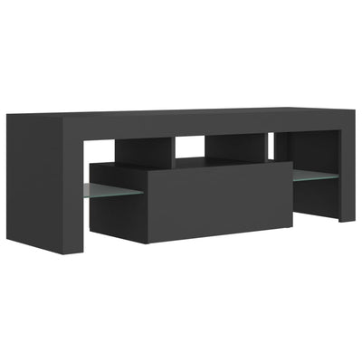 Dealsmate  TV Cabinet with LED Lights Grey 120x35x40 cm