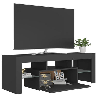 Dealsmate  TV Cabinet with LED Lights Grey 120x35x40 cm