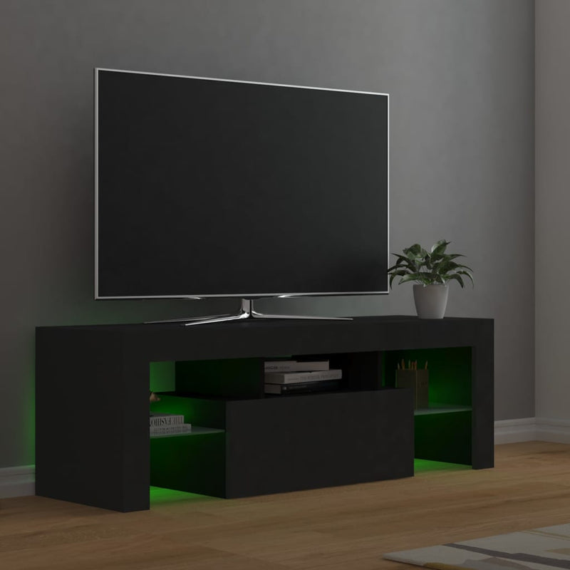 Dealsmate  TV Cabinet with LED Lights Grey 120x35x40 cm