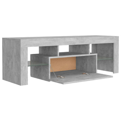 Dealsmate  TV Cabinet with LED Lights Concrete Grey 120x35x40 cm
