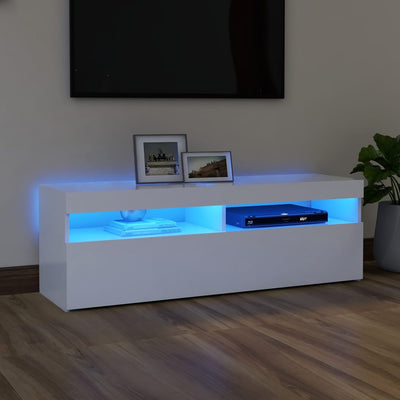 Dealsmate  TV Cabinet with LED Lights White 120x35x40 cm