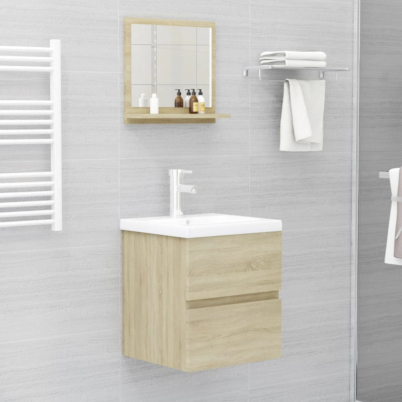 Dealsmate  Bathroom Mirror Sonoma Oak 40x10.5x37 cm Engineered Wood