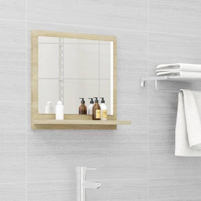 Dealsmate  Bathroom Mirror Sonoma Oak 40x10.5x37 cm Engineered Wood
