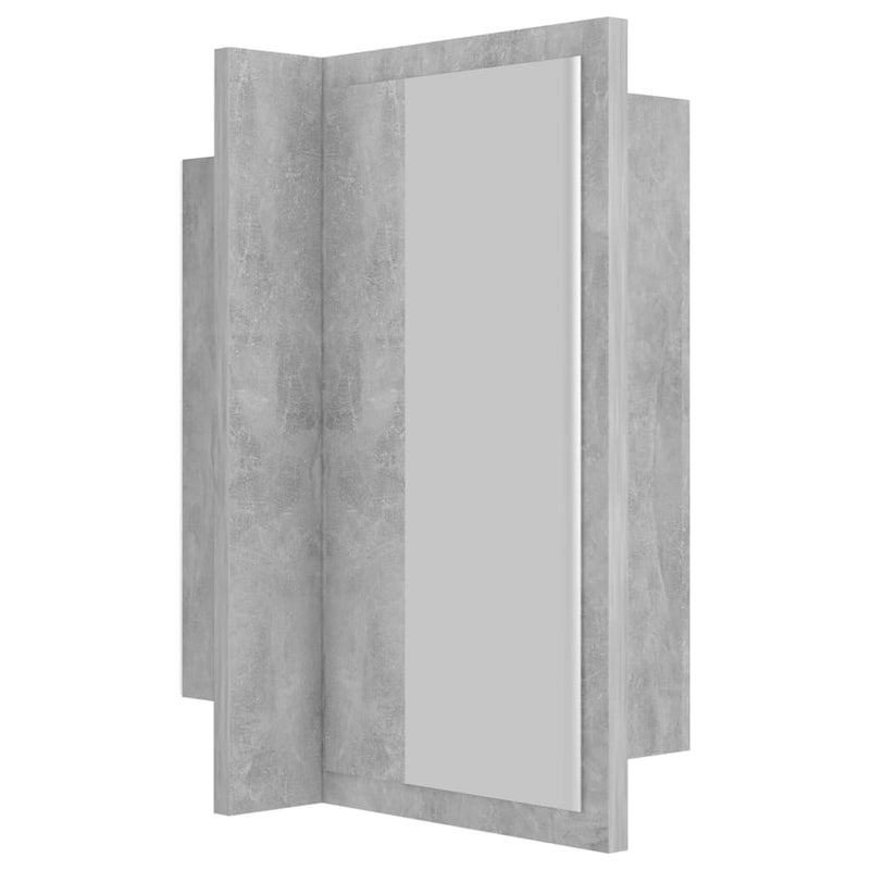 Dealsmate  LED Bathroom Mirror Cabinet Concrete Grey 40x12x45 cm Acrylic