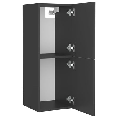 Dealsmate  Bathroom Cabinet Grey 30x30x80 cm Engineered Wood