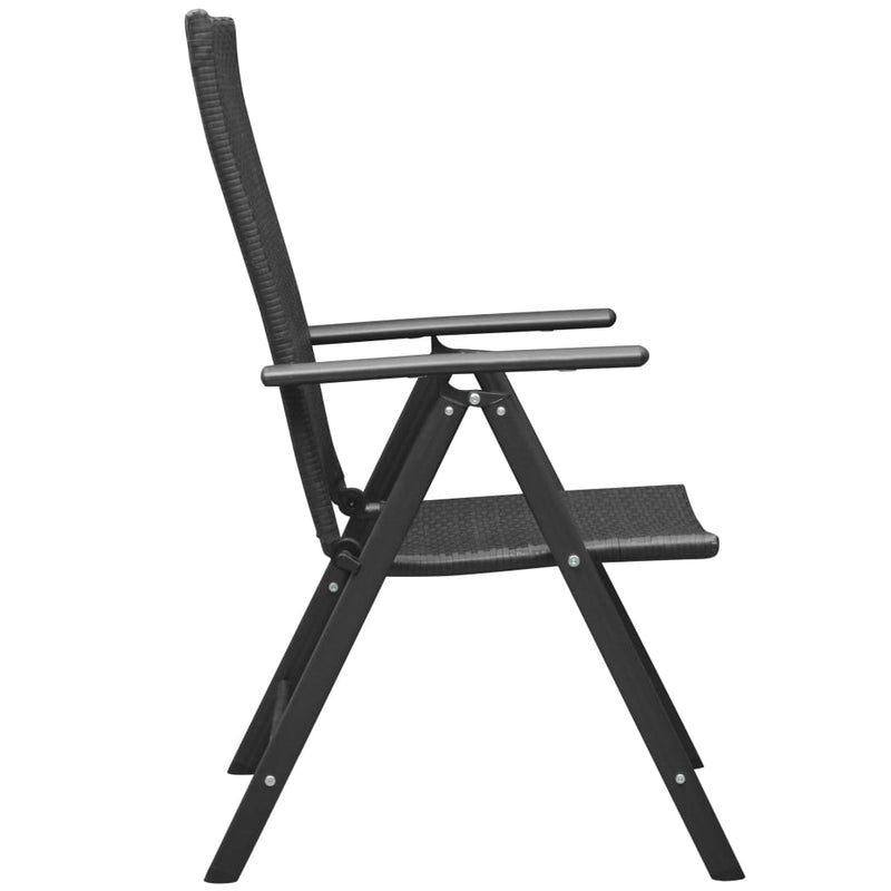 Dealsmate  3 Piece Garden Dining Set Black