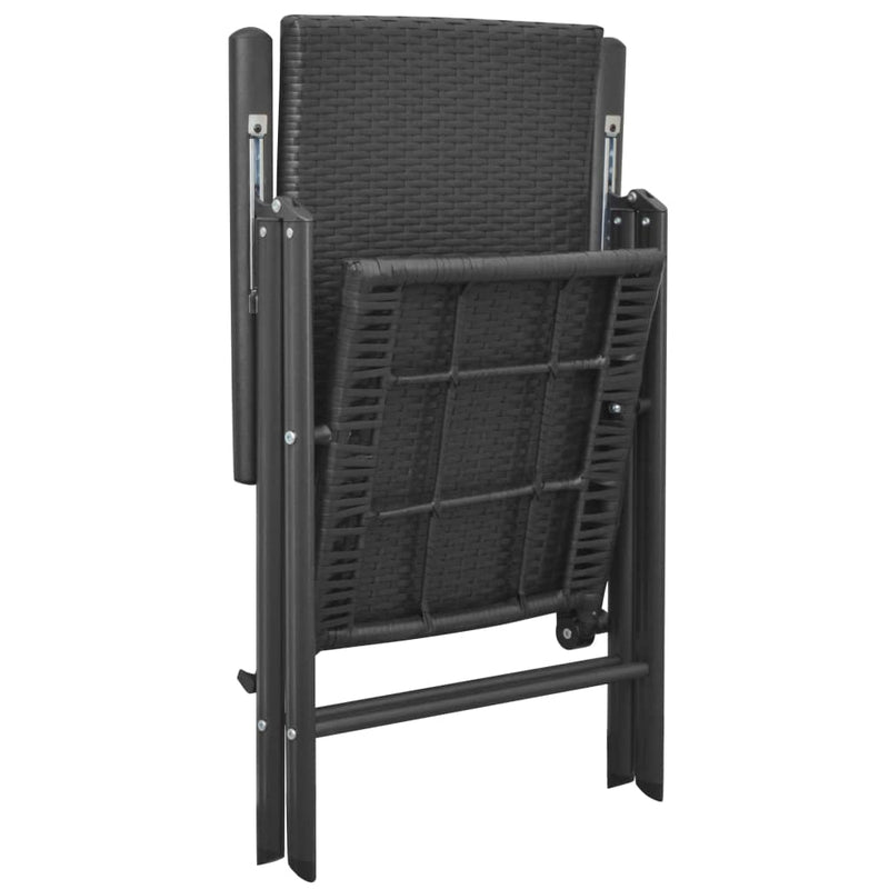 Dealsmate  3 Piece Garden Dining Set Black