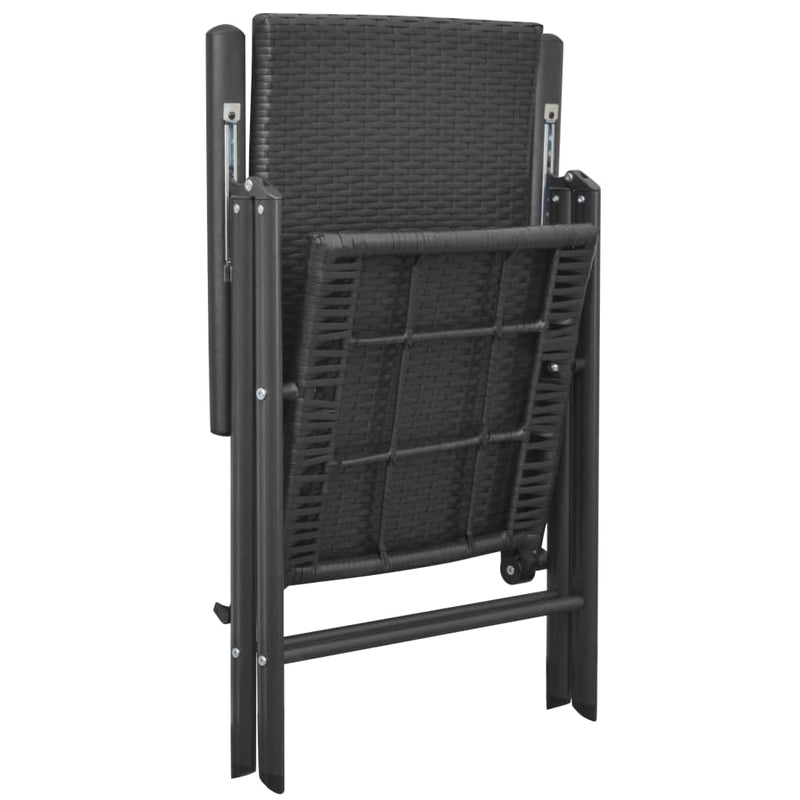 Dealsmate  3 Piece Garden Dining Set Black