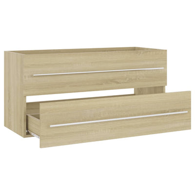 Dealsmate  2 Piece Bathroom Furniture Set Sonoma Oak Engineered Wood