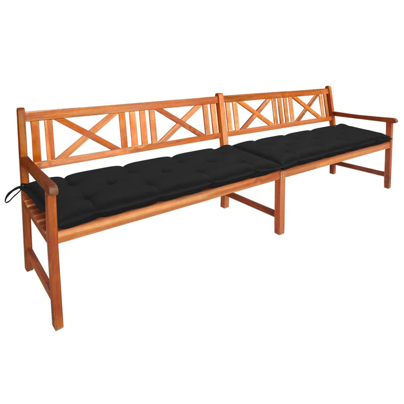 Dealsmate  Garden Bench with Cushions 240 cm Solid Acacia Wood