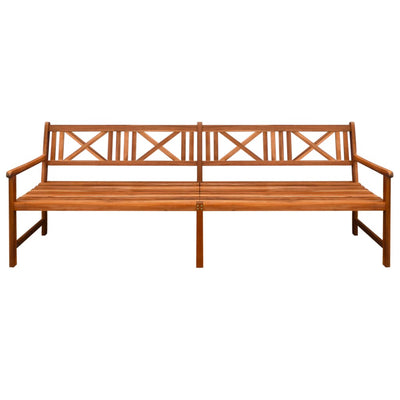 Dealsmate  Garden Bench with Cushions 240 cm Solid Acacia Wood