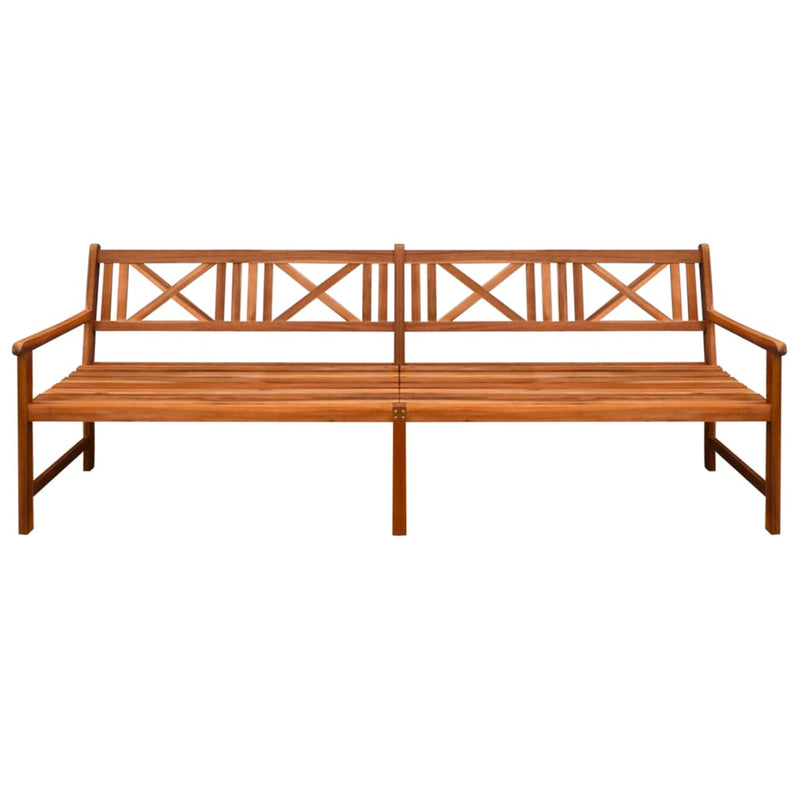 Dealsmate  Garden Bench with Cushions 240 cm Solid Acacia Wood