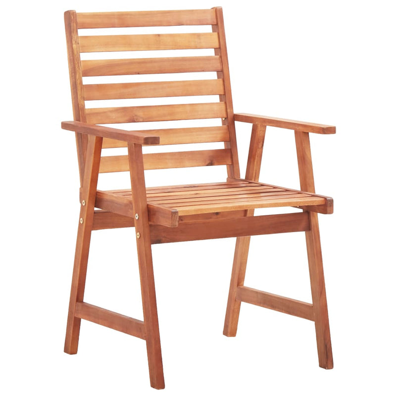 Dealsmate  Outdoor Dining Chairs 2 pcs with Cushions Solid Acacia Wood