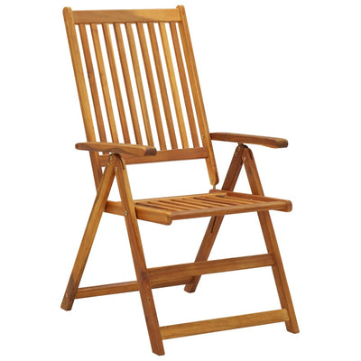 Dealsmate  Garden Reclining Chairs 4 pcs with Cushions Solid Acacia Wood