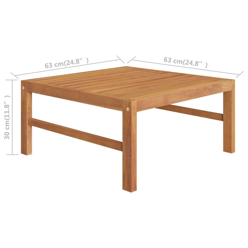 Dealsmate  Garden Table 63x63x30 cm Solid Teak Wood